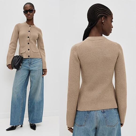NEW Pistola Chunky Knit Pockets Button Dani Cardigan Toasted Wheat Size: Small - Picture 1 of 7